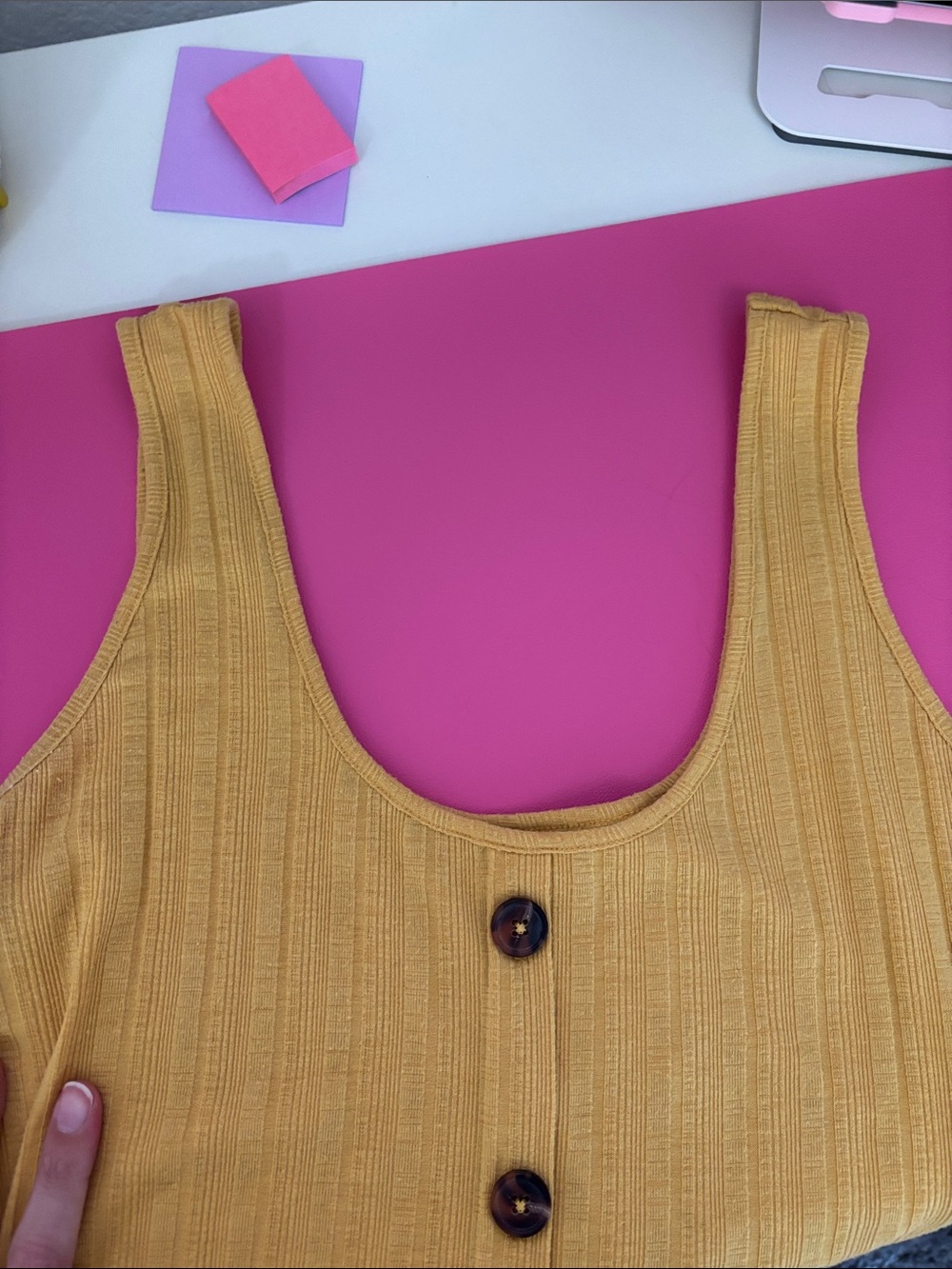 Maurices Ribbed Button-Front Tank Tops - Picture 10 of 13